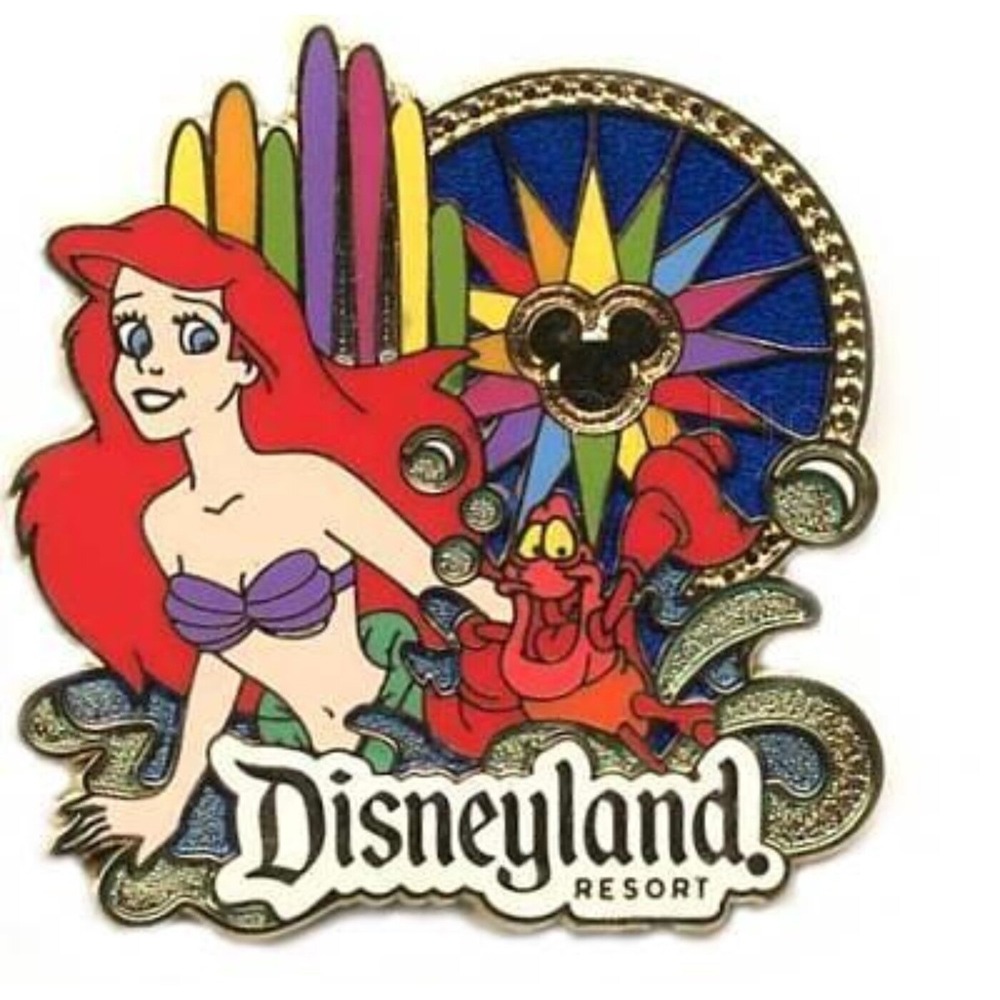 Disney Pin  Little Mermaid Princess Ariel & Sebastian 83563‎ DLR World of Color